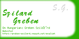szilard greben business card